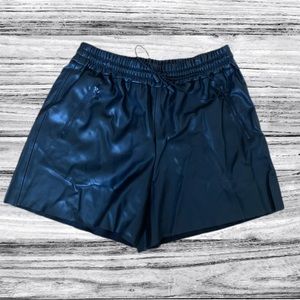 Zara Faux Leather Paper Bag Shorts